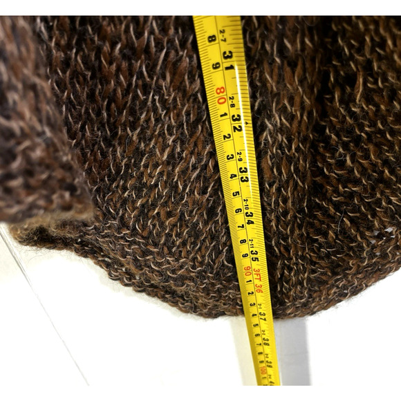 Peruvian Connection Asymmetrical Tunic Sweater 100% Alpaca Brown Size Large - Picture 5 of 10